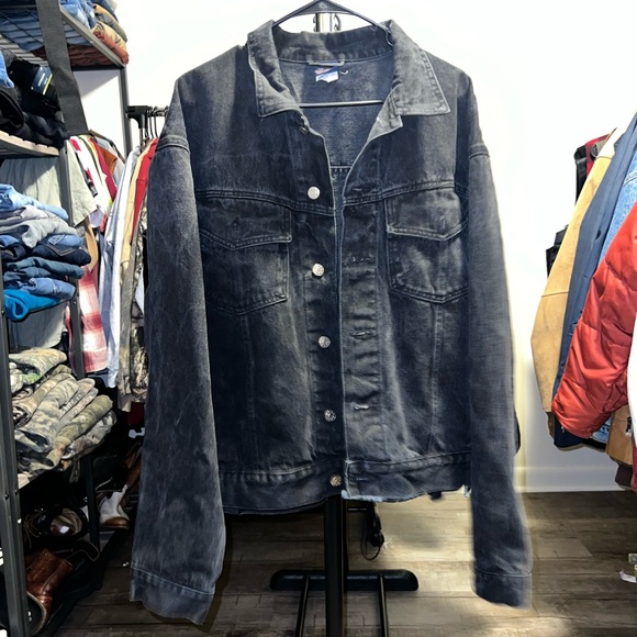 Vintage Black Denim Saugatuck Jacket Size XL - Picture 1 of 5